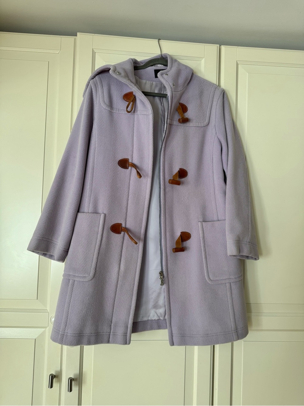 Bogner Lavender Wool Toggle Pea Coat